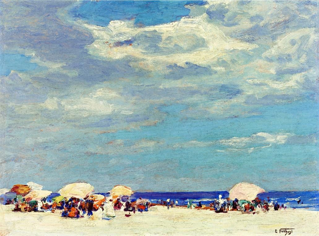 ... offer 100 % handmade reproduction of beach scene 2 painting for sale