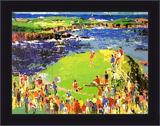 Framed Leroy Neiman the 16th at cypress painting