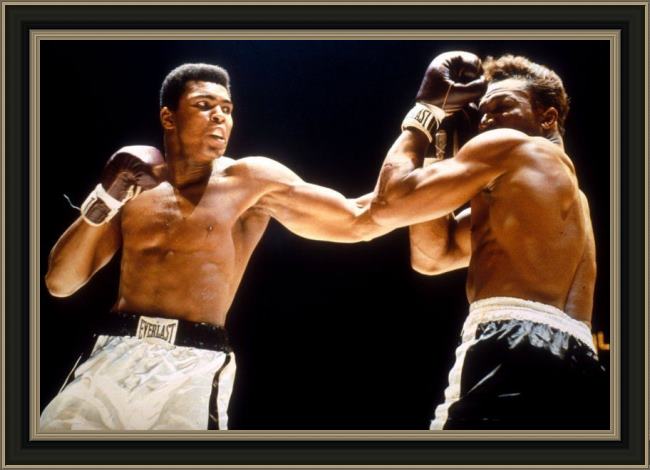 Framed Unknown Artist muhammad ali boxing fights painting