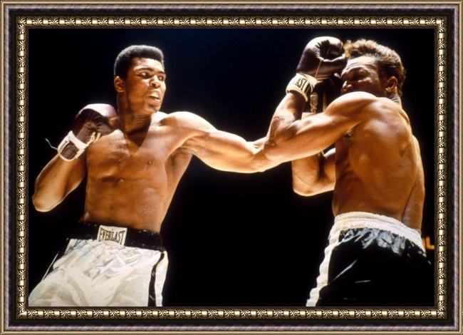 Framed Unknown Artist muhammad ali boxing fights painting