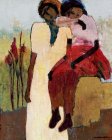 Goli Mahallati Mixed People Modigliani painting
