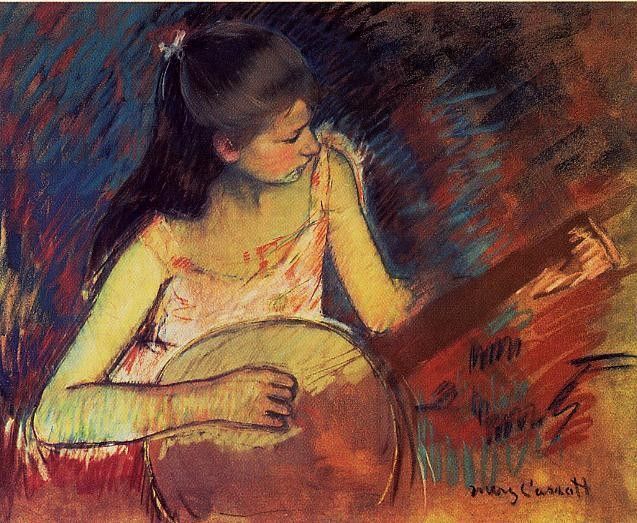 Mary Cassatt Girl With A Banjo Painting Ipaintingsforsale Com