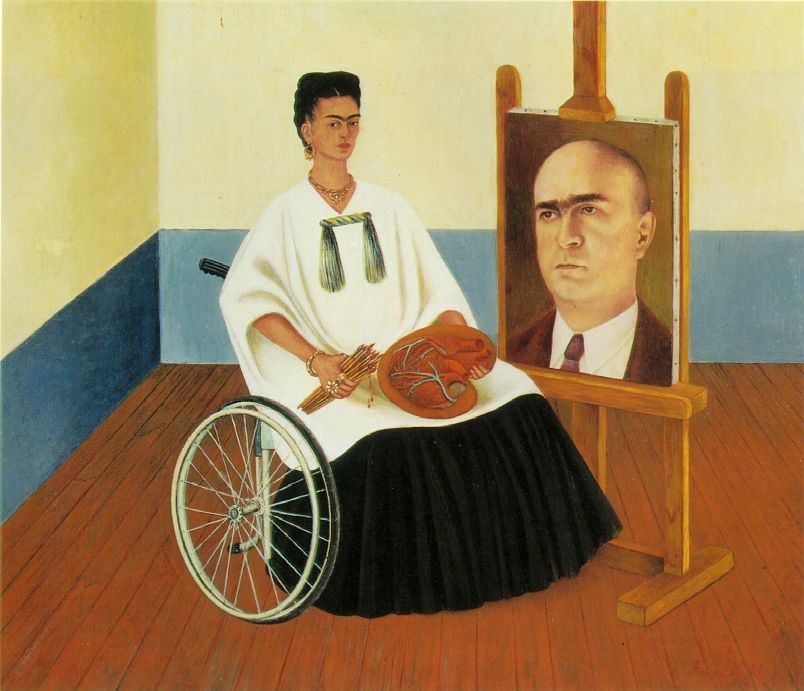 Frida Kahlo Self Portrait with the Portrait of Doctor Farill Painting ...