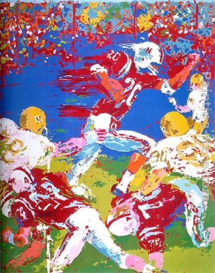 Leroy Neiman Breakaway, Nebraska Suite Painting - iPaintingsforsale.com