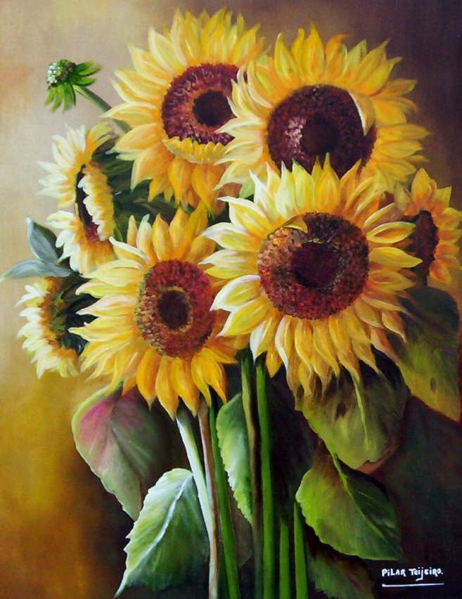 Unknown Artist The SunFlowers Painting - iPaintingsforsale.com