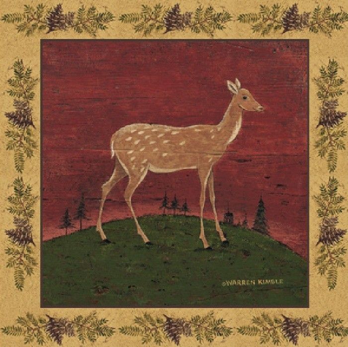 Warren Kimble Folk Fawn Painting - iPaintingsforsale.com