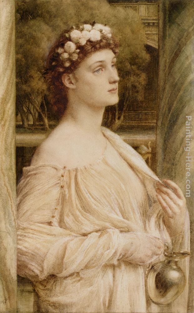 Edward John Poynter A Vestal Portrait of Miss Violet Lindsay Painting ...