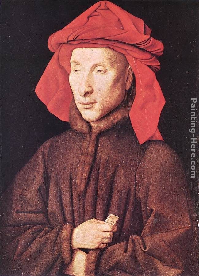 Jan van Eyck Portrait of Giovanni Arnolfini Painting ...