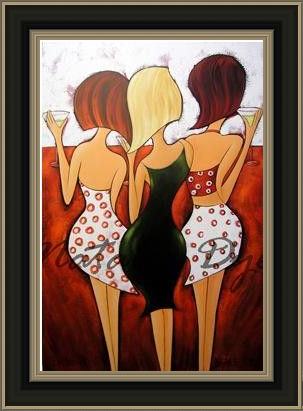Framed 2010 bottoms up painting