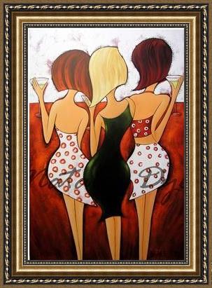 Framed 2010 bottoms up painting