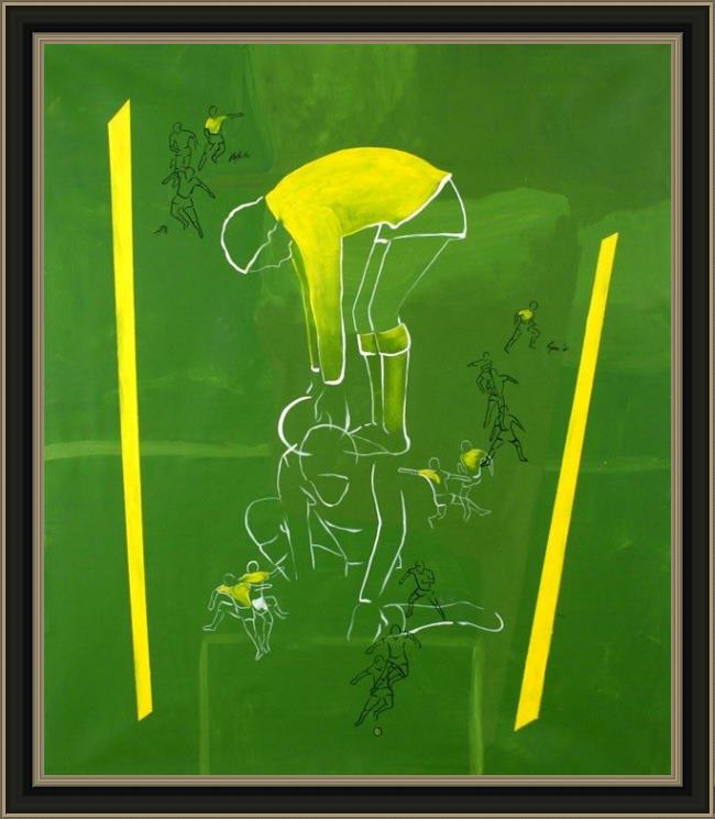 Framed 2010 brazil world cup 2010 painting