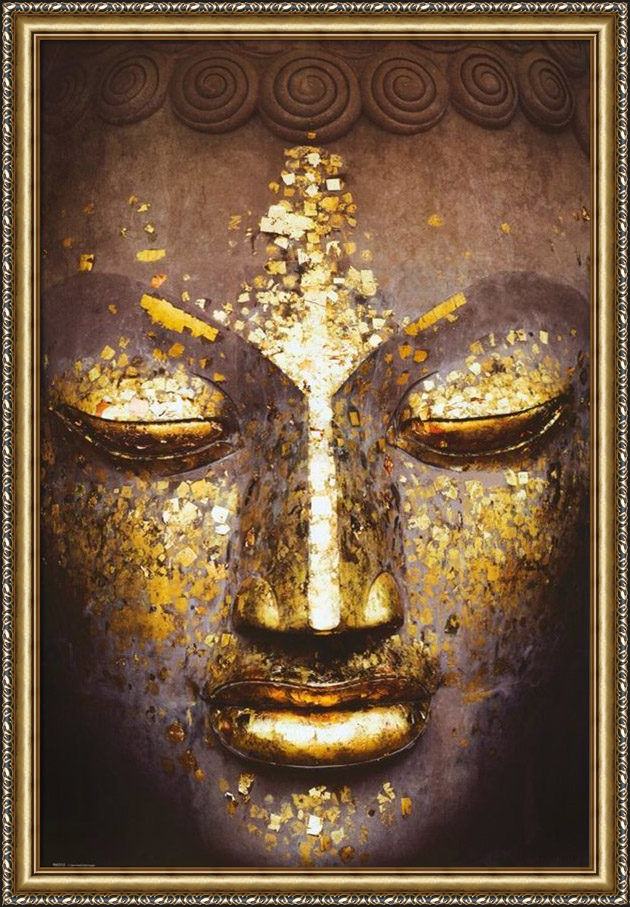 Framed 2010 buddha painting