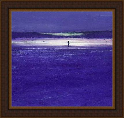 Framed 2010 creeping tide painting