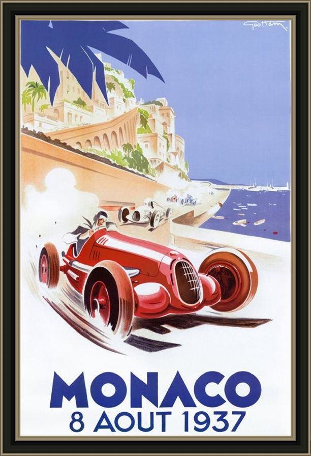 Framed 2010 geo ham monaco,1937 painting