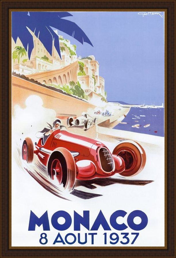 Framed 2010 geo ham monaco,1937 painting