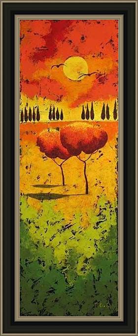 Framed 2010 tree i painting