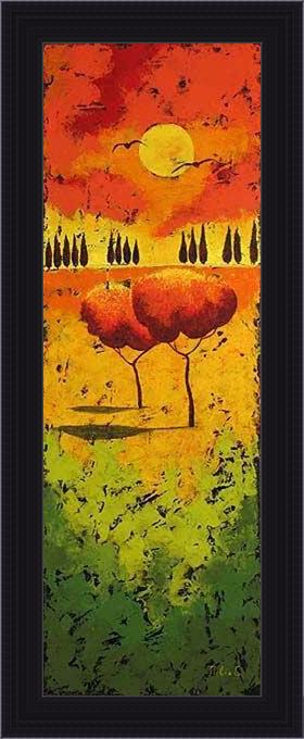 Framed 2010 tree i painting