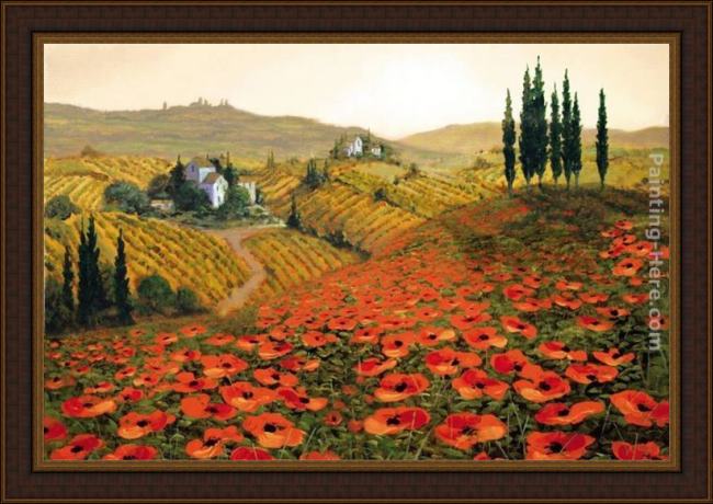 Framed 2011 hills of tuscany ii painting