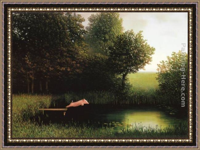 Framed 2011 michael sowa kohler's pig painting