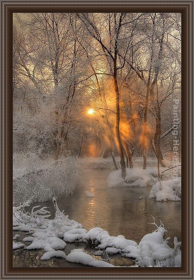 Framed 2011 nature's beauty painting
