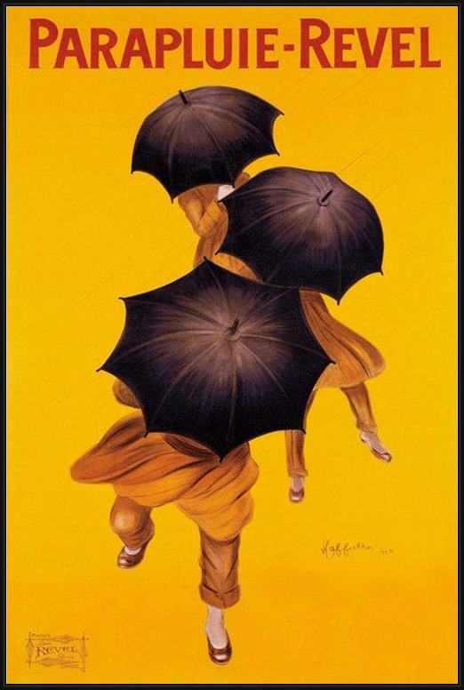Framed 2011 parapluie revel painting