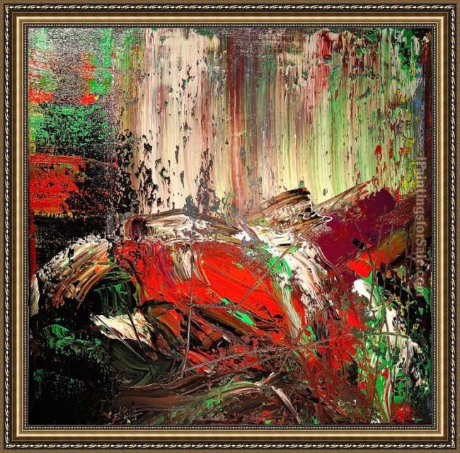 Framed 2011 the jungle  ross hunt painting