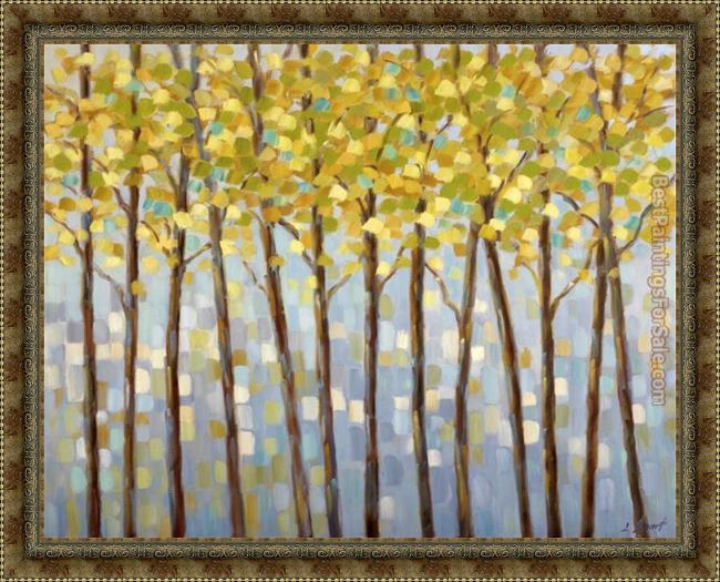 Framed 2012 libby smart glistening tree tops painting
