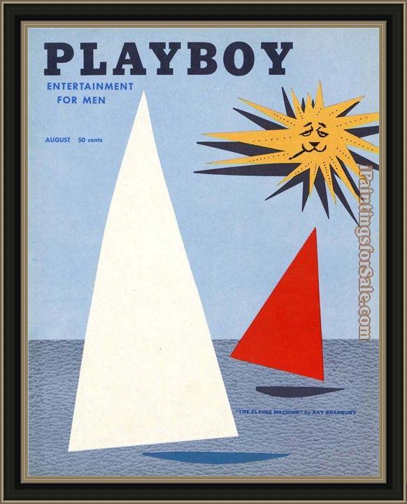 Framed 2012 playboy 1954 painting