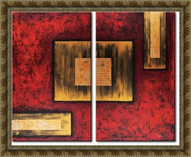 Framed Abstract 91311 painting