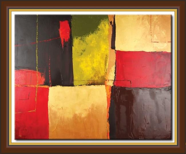 Framed Abstract 91678 painting