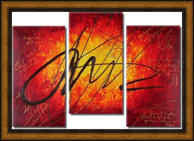 Framed Abstract 91753 painting