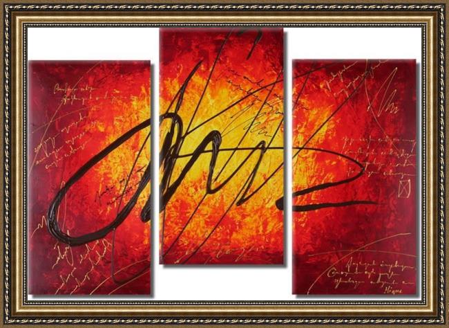 Framed Abstract 91753 painting