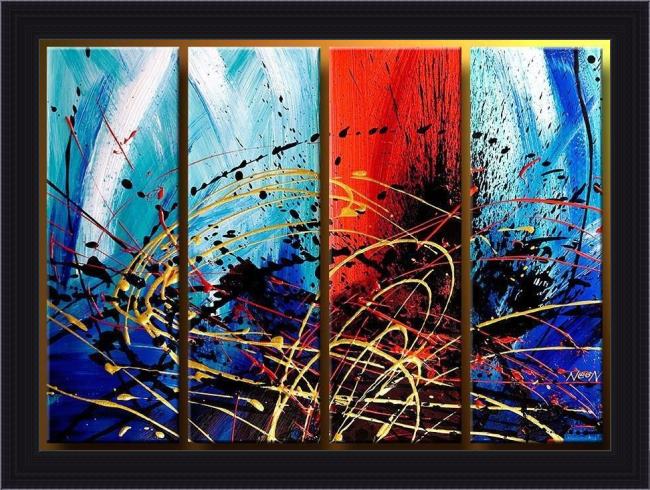 Framed Abstract 92616 painting