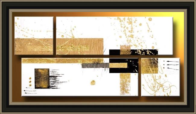 Framed Abstract 92778 painting