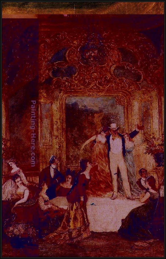 Framed Adolphe Monticelli une soiree chez la paiva painting