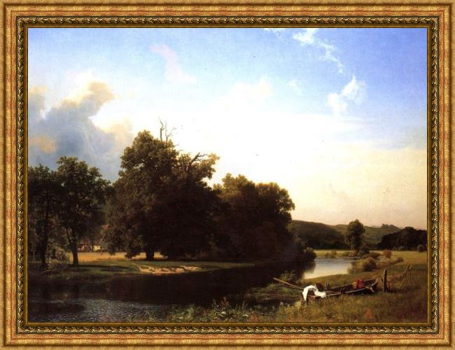 Framed Albert Bierstadt westphalia painting