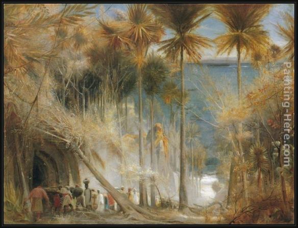 Framed Albert Goodwin ali baba abd the forty thieves painting