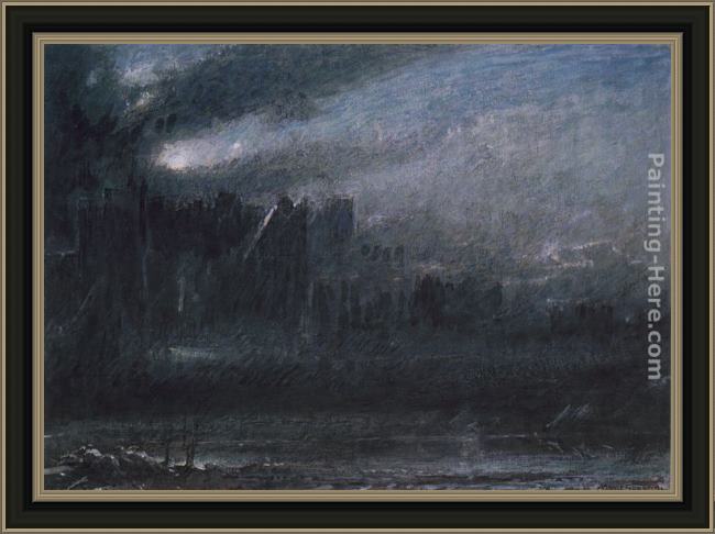 Framed Albert Goodwin christian and faithfull in the grounds of giant despair painting