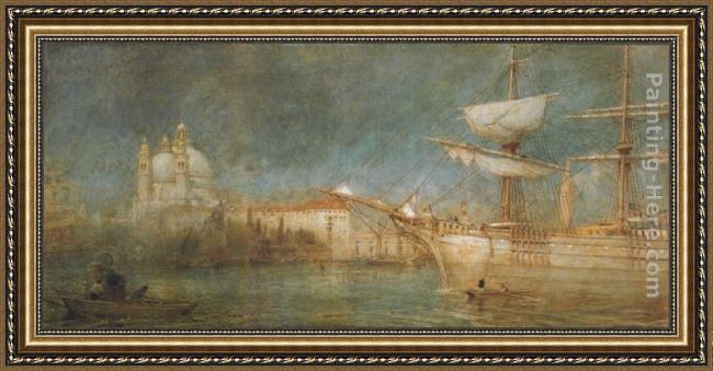 Framed Albert Goodwin the hardy norseman in venice painting
