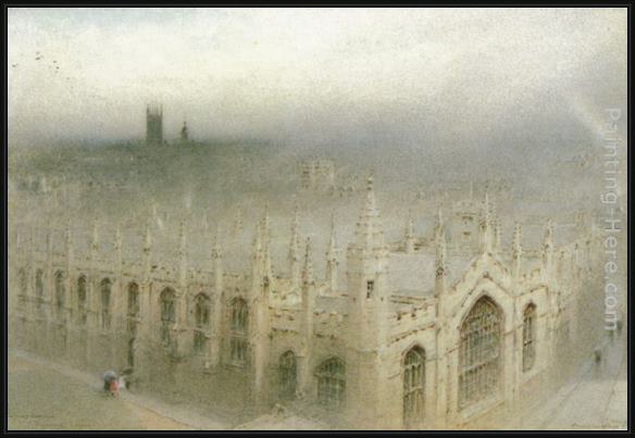 Framed Albert Goodwin the rain from heaven, all souls, oxford painting