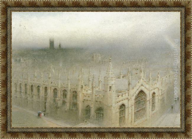 Framed Albert Goodwin the rain from heaven, all souls, oxford painting