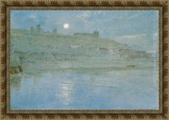 Framed Albert Goodwin whitby painting