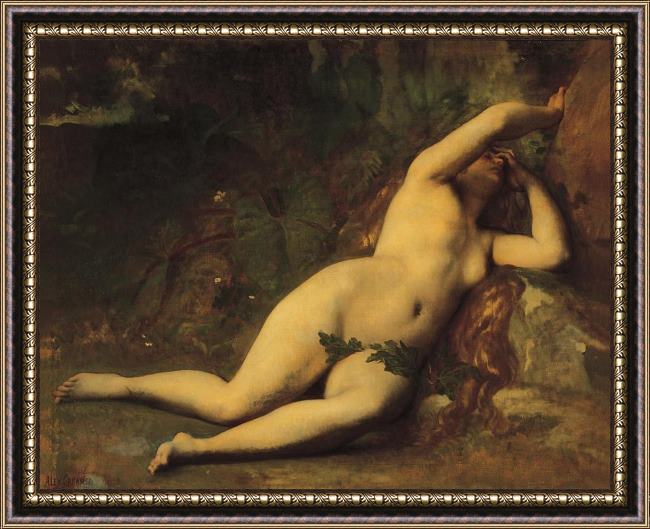 Framed Alexandre Cabanel eve after the fall painting