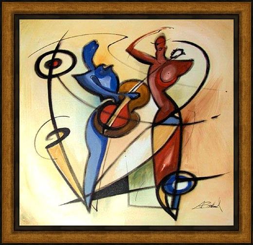 Framed Alfred Gockel rhythm & blues painting