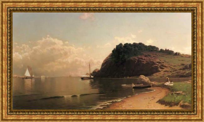 Framed Alfred Thompson Bricher coastal scene 2 painting