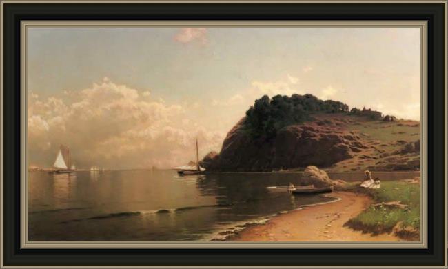 Framed Alfred Thompson Bricher coastal scene 2 painting