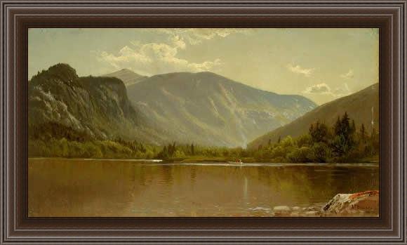 Framed Alfred Thompson Bricher echo lake new hampshire painting