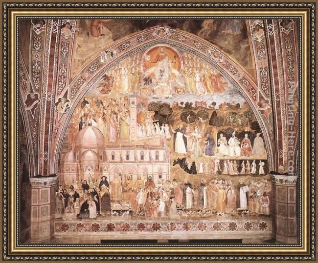 Framed Andrea Bonaiuti da Firenze the church militant and triumphant painting