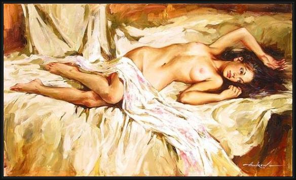 Framed Andrew Atroshenko just for love painting