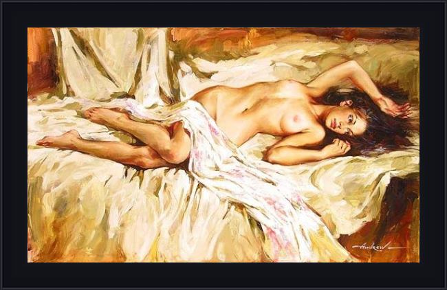 Framed Andrew Atroshenko just for love painting